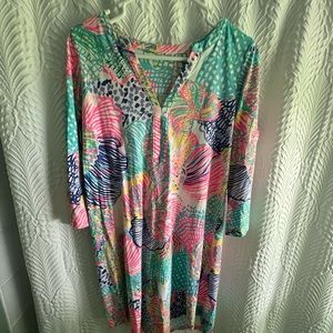 Lilly Pulitzer Long Sleeve Tunic Cotton Dress